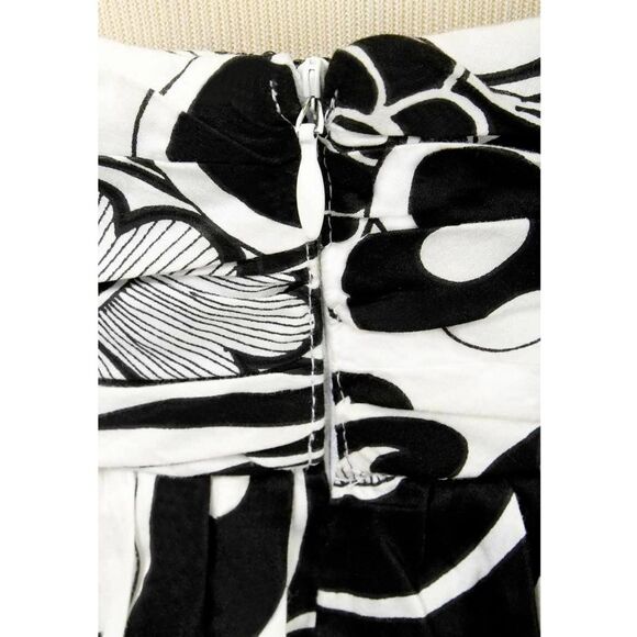 ABS COLLECTION Black & White Floral Print Strapless Cocktail Party Dress NWT - Picture 4 of 4